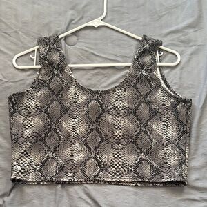 Snake Print Crop Top